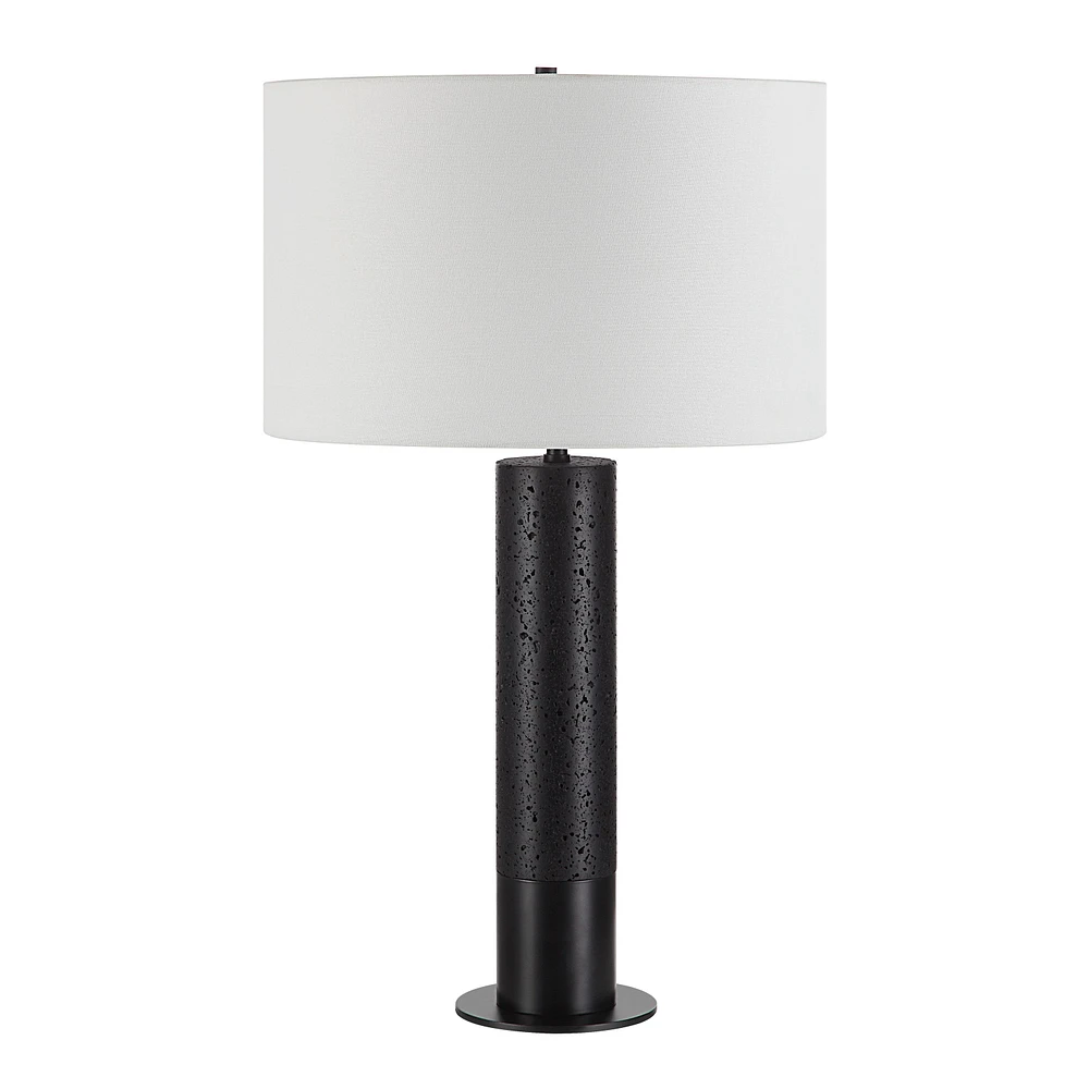 Lampe de table Kampen en fer noir mat