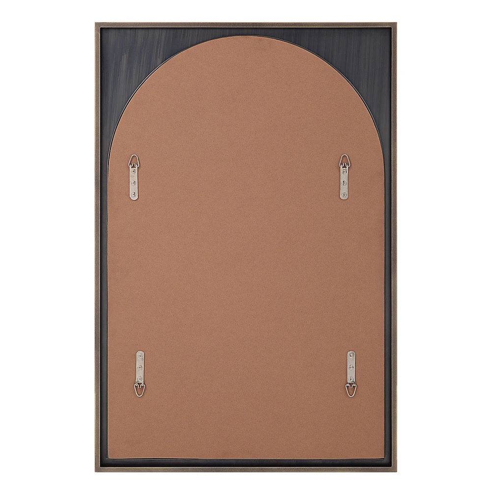 Ninove 36" Tall Rectangular Arch Mirror, Mottled Brass