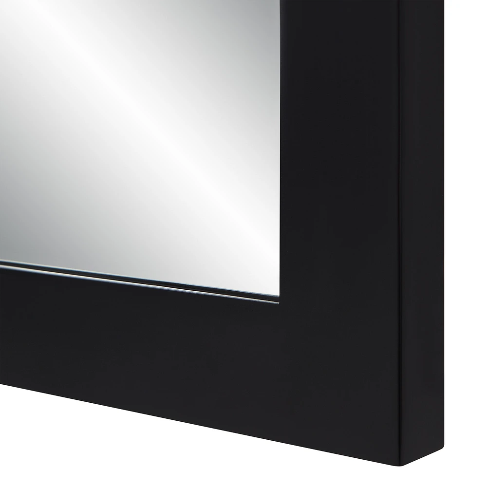 Miroir Bilzen en arc rectangulaire noir mat