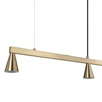 Linea 42" Wide 3-Light Chandelier, Champagne