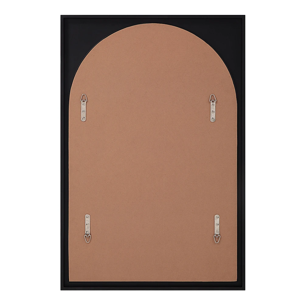 Miroir Bilzen en arc rectangulaire noir mat