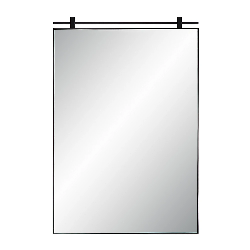 Titel 36" Tall Rectangular Mirror, Matte Black