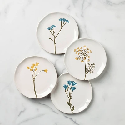 Wildflowers Tidbits Plates by Lenox, Set of 4