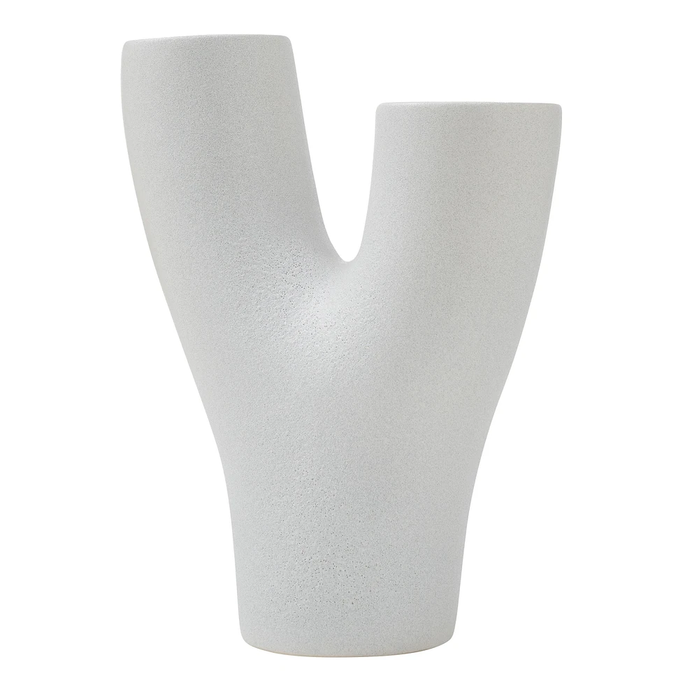 Vase Jocasta en grès céramique blanche