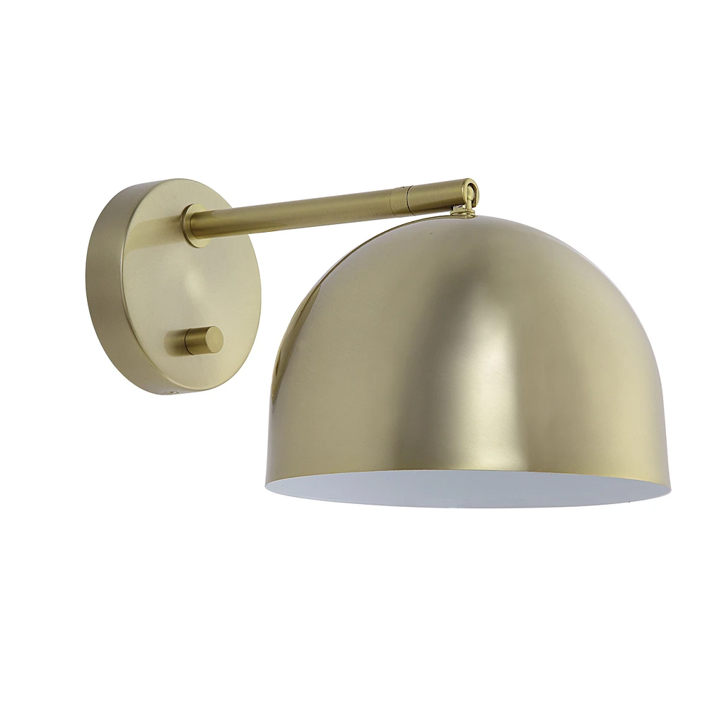 Conali 8" Burnished Brass 1-Light Wall Sconce