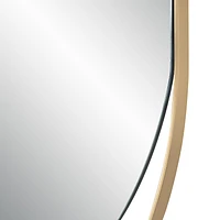 Miroir ovale Ecru en laiton satiné