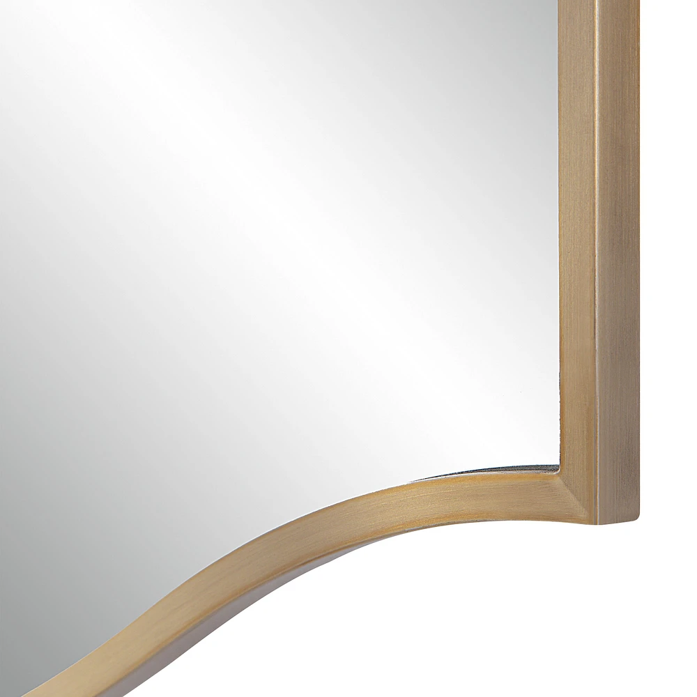 Florianne 36" Tall Rectangular Arch Mirror, Champagne