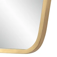 Mocha 40" Tall Rectangular Mirror, Satin Brass