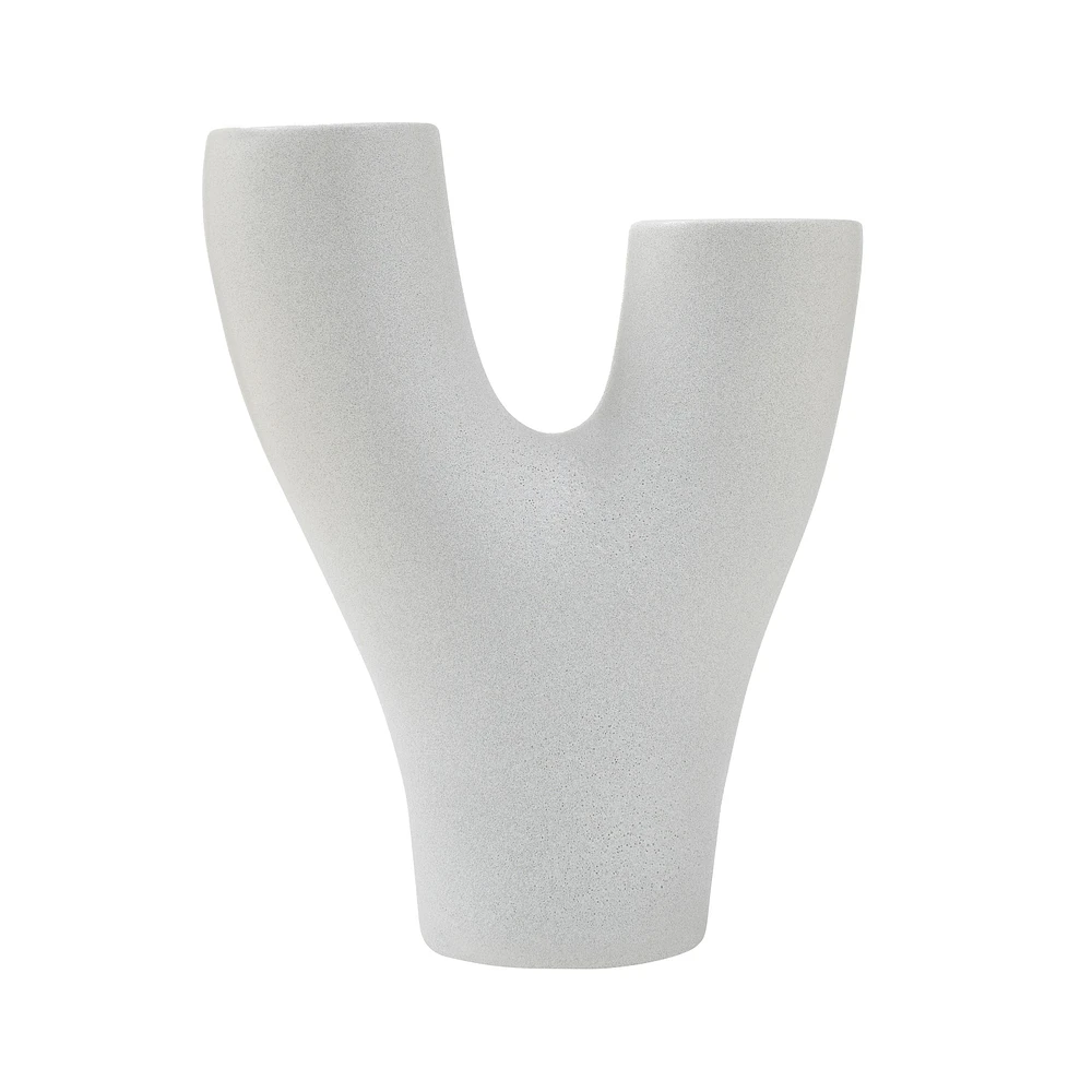 Vase Jocasta en grès céramique blanche