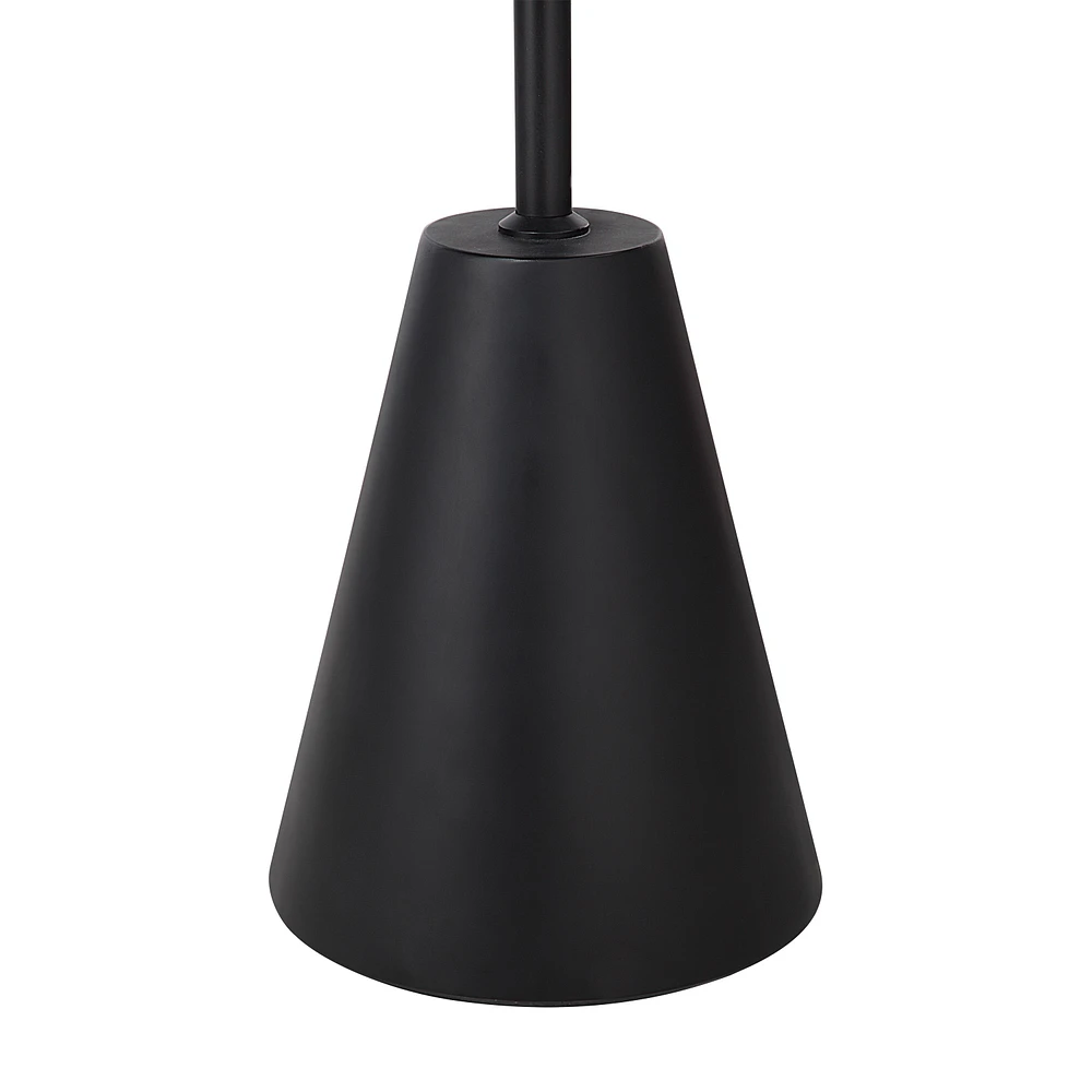 Cooke 65 - 75" Tall Matte Black Floor Lamp with Shade