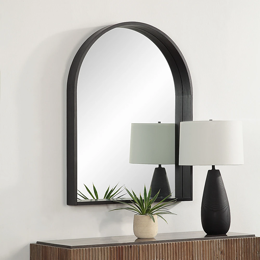 Miroir Cove rectangulaire en bois de pin noir