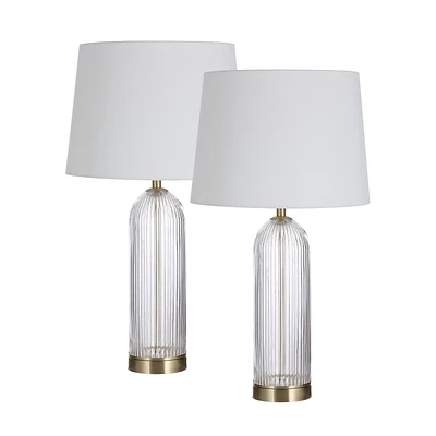 Set of 2 Ocala Glass Table Lamps