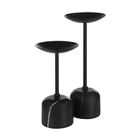 Uma Set Of 2 Pillar Candle Holder