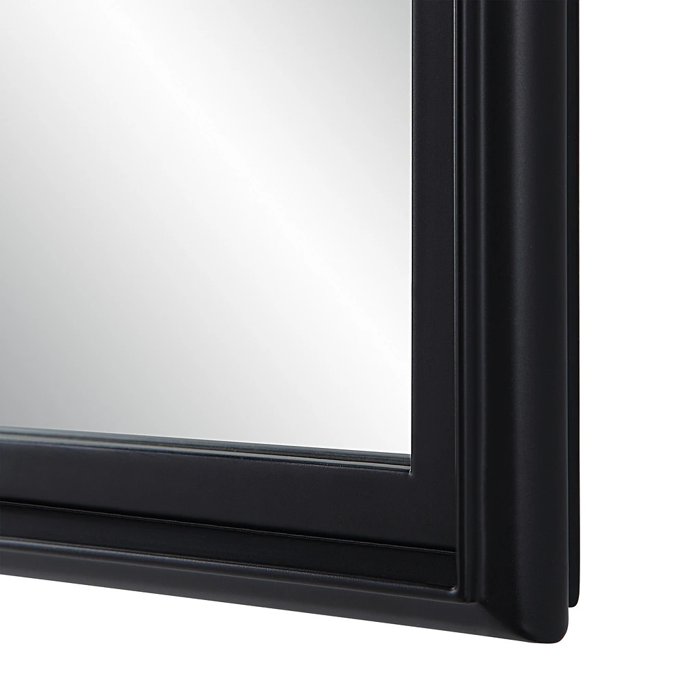 Miroir rectangulaire Lausanne noir mat