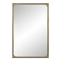 Sati 36" Tall Rectangular Mirror, Burnished Brass