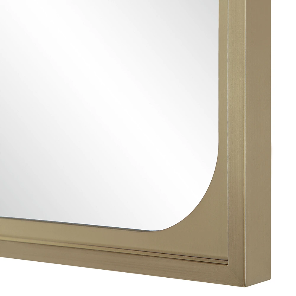 Miroir rectangulaire Sati en laiton bruni