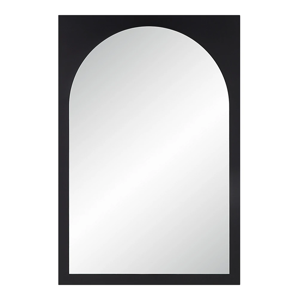 Miroir Bilzen en arc rectangulaire noir mat