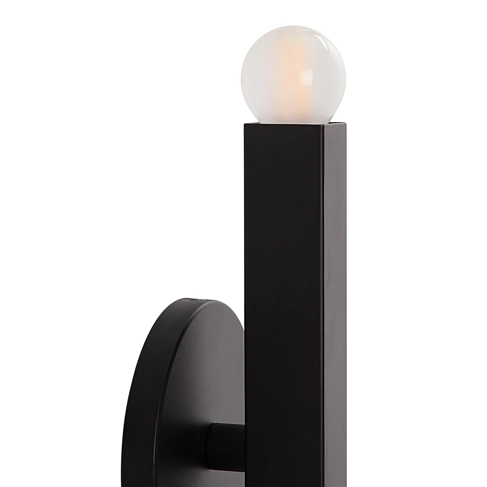 Essie 11" Matte Black 2-Light Wall Sconce