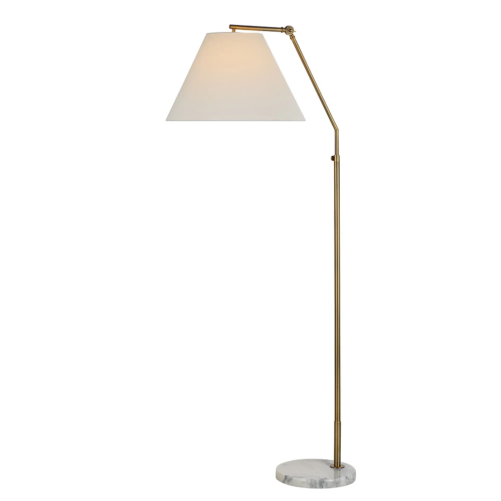 Lampadaire Claire en fer et laiton brossé antique