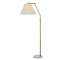 Lampadaire Claire en fer et laiton brossé antique