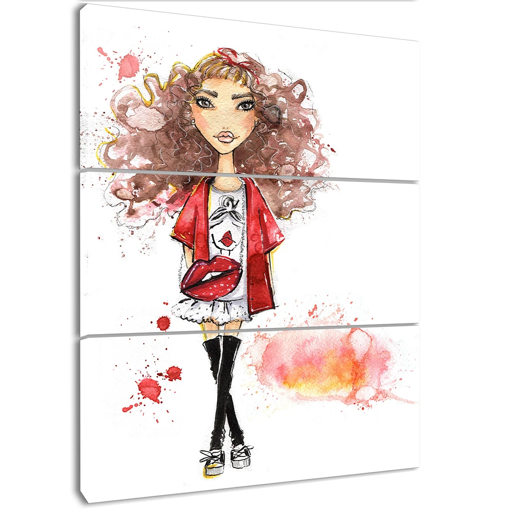 Fashionable Teenage girl   Canvas Wall Art