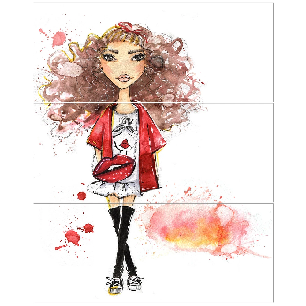 Fashionable Teenage girl   Canvas Wall Art