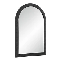 Prilly 36" Tall Arch Rectangular Mirror, Black