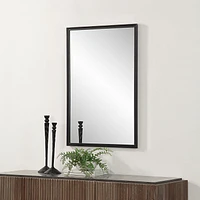 Lausanne 36" Tall Rectangular Mirror, Matte Black