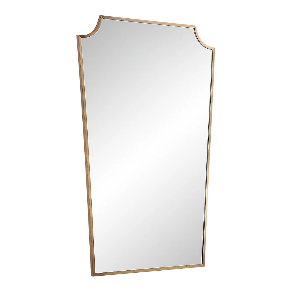 Miroir rectangulaire Brigid en laiton bruni