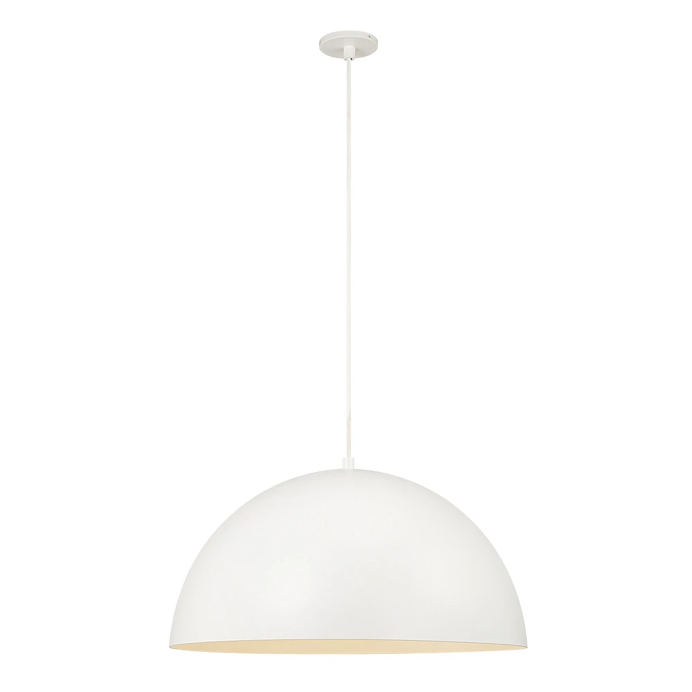 Ozona 27.5" Wide 1-Light Chandelier, Matte Off-White