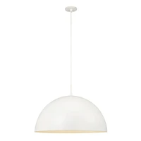 Ozona 27.5" Wide 1-Light Chandelier, Matte Off-White