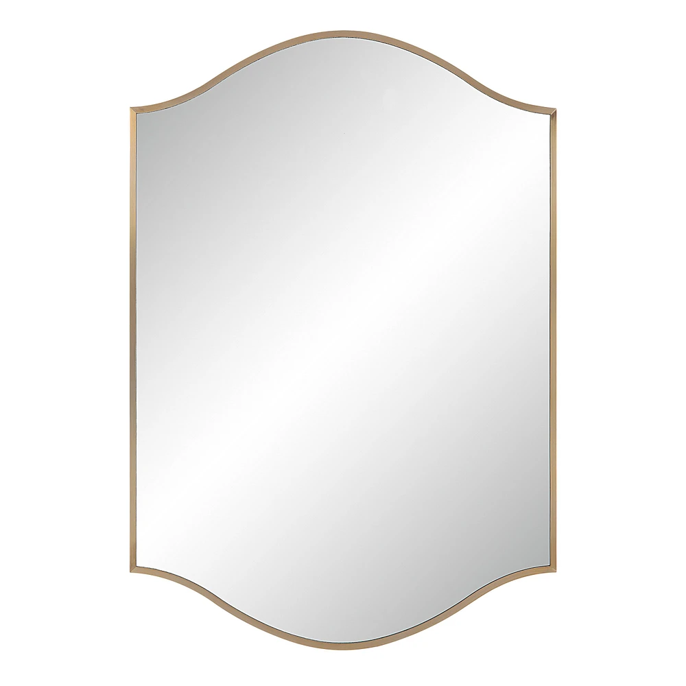 Florianne 36" Tall Rectangular Arch Mirror, Champagne