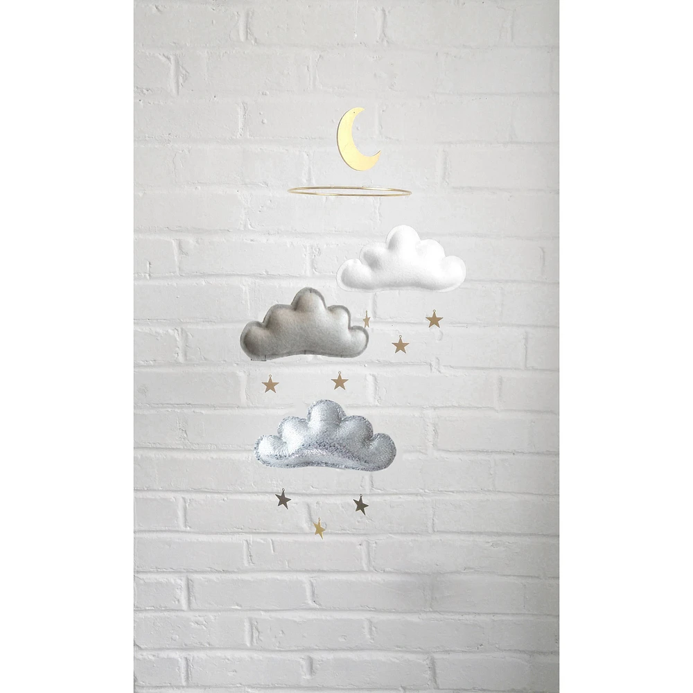 Mobile, nuage et étoile - Blanc