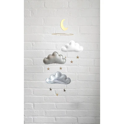 Cloud & Star Mobile - White