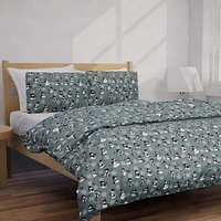 Snowman Check Ensemble housse de couette en flannelle