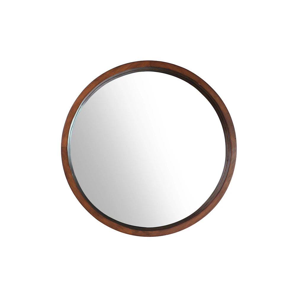 Miroir rond à bord épais Theser 30 po 