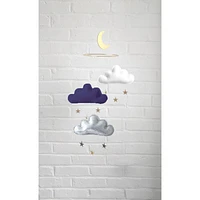 Cloud & Star Mobile - White, Navy & Silver