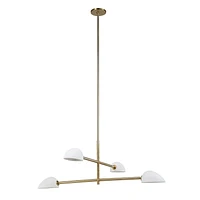 Tulla 40" Wide 4-Light Chandelier, Champagne