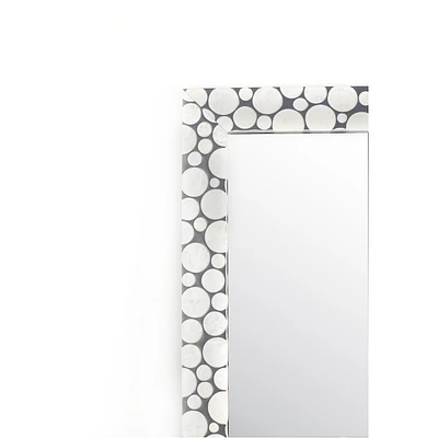 Miroir de porte Cercles Tory blanc