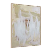 Bonnet 40.1" Wide Canvas Art with Wood Frame, Oak