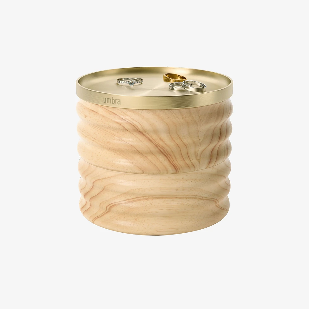 Boîte à bijoux en bois naturel Tesora Umbra