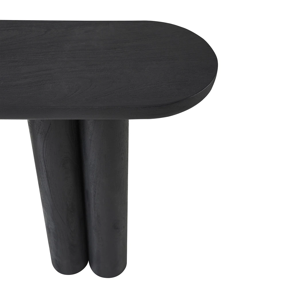 Table console « Dayna » en bois de manguier noir