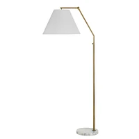Lampadaire Claire en fer et laiton brossé antique