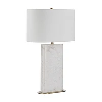 Irisa 27" Tall Plated Antique Brushed Brass Iron Table Lamp with Drum Linen Shade