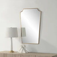 Miroir rectangulaire Brigid en laiton bruni