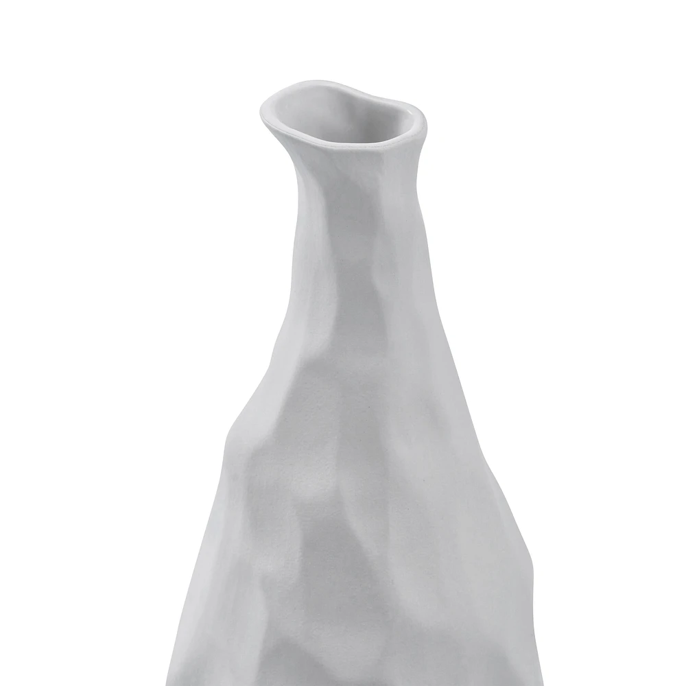 Vase Blouin en grès céramique blanche