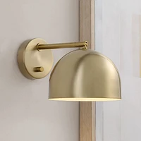 Conali 8" Burnished Brass 1-Light Wall Sconce