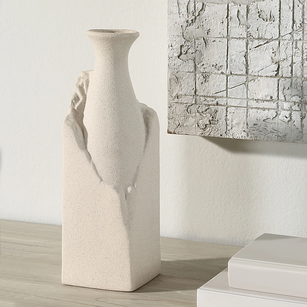 Vase « Adonia » en céramique blanc