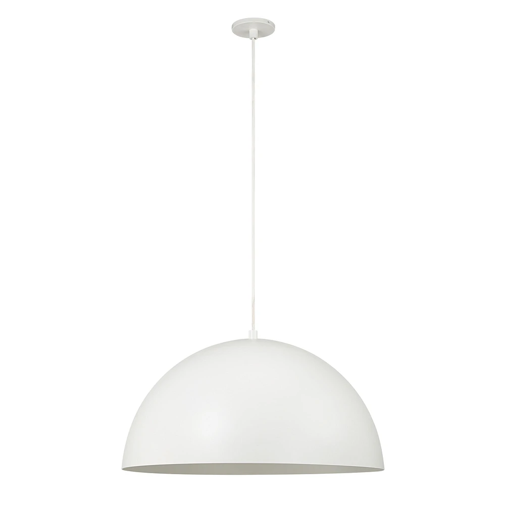 Ozona 27.5" Wide 1-Light Chandelier, Matte Off-White