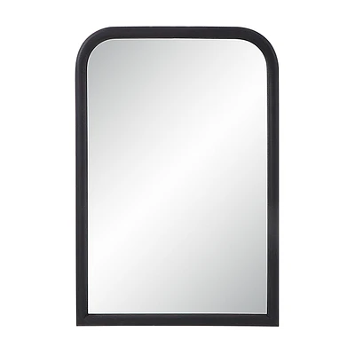 Miroir rectangulaire Dovima en forme d'arche noire texturée